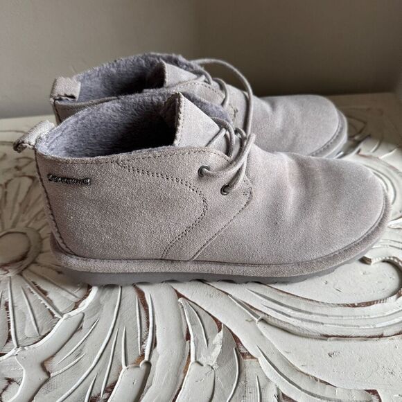 Bearpaw Skye Womens Size 9 Gray Fog Suede Lace Up Chukka Ankle Boot - Picture 2 of 8